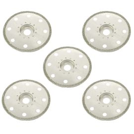Versa Tool SB5ZZ 100mm Full Round Electroplated Diamond Grout Blade, 10mm Offset Mount Fits Fein Multimaster, Rockwell, Sonicrafter, Makita Oscillating Tools - 5/Pack