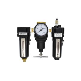 Interstate Pneumatics WC1081GP 1/2 Inch Large 'T' Handle Poly Bowl Filter Regulator Lubricator - Integral Combo Made in USA